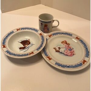 “Chessie for Children” Chesapeake and Ohio Railway Co.  Plate, Cup and Bowl